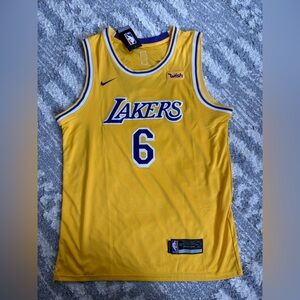 Gold #6 LeBron James Lakers Jersey – Brand New with Tags